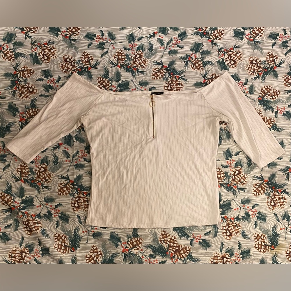 Rue21 White Off-Shoulder Top